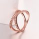 Wholesale Classic Rose Gold Geometric White CZ Ring TGGPR511 4 small
