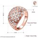 Wholesale Classic Rose Gold Geometric White CZ Ring TGGPR550 1 small
