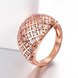 Wholesale Classic Rose Gold Geometric White CZ Ring TGGPR550 3 small
