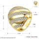 Wholesale Classic 24K Gold Water Drop White CZ Ring TGGPR554 2 small