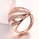 Wholesale Classic Rose Gold Round White CZ Ring TGGPR558 4 small