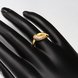 Wholesale Classic 24K Gold Water Drop White CZ Ring TGGPR563 1 small