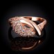 Wholesale Classic Rose Gold Water Drop White CZ Ring TGGPR568 1 small