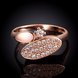 Wholesale Classic Rose Gold Round White CZ Ring TGGPR577 4 small