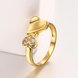 Wholesale Classic 24K Gold Heart White CZ Ring TGGPR583 4 small