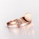 Wholesale Romantic Rose Gold Heart White CZ Ring TGGPR589 1 small