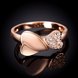 Wholesale Romantic Rose Gold Heart White CZ Ring TGGPR589 3 small