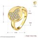 Wholesale Classic 24K Gold Round White CZ Ring TGGPR595 0 small