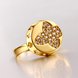 Wholesale Classic 24K Gold Round White CZ Ring TGGPR595 1 small