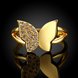 Wholesale Classic 24K Gold Insect White CZ Ring TGGPR606 0 small