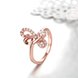 Wholesale Classic Rose Gold Geometric White CZ Ring TGGPR635 2 small