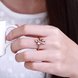 Wholesale Classic Rose Gold Geometric White CZ Ring TGGPR635 4 small