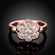 Wholesale Classic Rose Gold Plant White CZ Ring TGGPR654 2 small