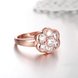 Wholesale Classic Rose Gold Plant White CZ Ring TGGPR654 3 small