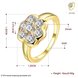 Wholesale Classic 24K Gold Plant White CZ Ring TGGPR659 0 small