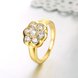 Wholesale Classic 24K Gold Plant White CZ Ring TGGPR659 2 small
