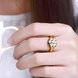 Wholesale Classic 24K Gold Plant White CZ Ring TGGPR659 4 small