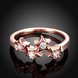 Wholesale Classic Rose Gold Plant White CZ Ring TGGPR664 3 small