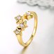 Wholesale Classic 24K Gold Plant White CZ Ring TGGPR669 0 small