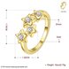 Wholesale Classic 24K Gold Plant White CZ Ring TGGPR669 2 small