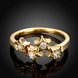 Wholesale Classic 24K Gold Plant White CZ Ring TGGPR669 3 small