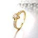 Wholesale Classic 24K Gold Plant White CZ Ring TGGPR678 2 small