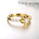 Wholesale Classic 24K Gold Plant White CZ Ring TGGPR678 3 small