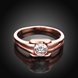 Wholesale Classic Rose Gold Geometric White CZ Ring TGGPR682 1 small
