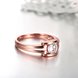 Wholesale Classic Rose Gold Geometric White CZ Ring TGGPR682 3 small