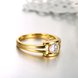 Wholesale Classic 24K Gold Geometric White CZ Ring TGGPR686 4 small