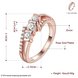Wholesale Classic Rose Gold Geometric White CZ Ring TGGPR690 0 small