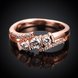 Wholesale Classic Rose Gold Geometric White CZ Ring TGGPR690 1 small