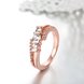Wholesale Classic Rose Gold Geometric White CZ Ring TGGPR690 2 small