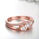 Wholesale Classic Rose Gold Geometric White CZ Ring TGGPR690 3 small