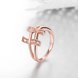 Wholesale Classic Rose Gold Geometric White CZ Ring TGGPR698 0 small