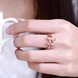 Wholesale Classic Rose Gold Geometric White CZ Ring TGGPR698 2 small