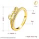 Wholesale Classic 24K Gold Letter White CZ Ring TGGPR710 2 small