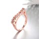 Wholesale Classic Rose Gold Geometric White CZ Ring TGGPR714 2 small
