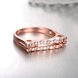 Wholesale Classic Rose Gold Geometric White CZ Ring TGGPR714 3 small
