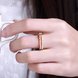Wholesale Classic Rose Gold Geometric White CZ Ring TGGPR714 4 small