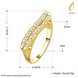 Wholesale Classic 24K Gold Geometric White CZ Ring TGGPR718 0 small