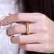 Wholesale Classic 24K Gold Geometric White CZ Ring TGGPR718 4 small