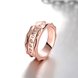 Wholesale Classic Rose Gold Geometric White CZ Ring TGGPR722 2 small