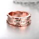 Wholesale Classic Rose Gold Geometric White CZ Ring TGGPR722 3 small