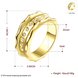 Wholesale Classic 24K Gold Geometric White CZ Ring TGGPR726 0 small