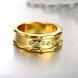 Wholesale Classic 24K Gold Geometric White CZ Ring TGGPR726 3 small