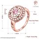 Wholesale Romantic Rose Gold Plant Multicolor CZ Ring TGGPR738 0 small
