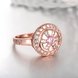 Wholesale Romantic Rose Gold Plant Multicolor CZ Ring TGGPR738 4 small