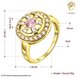 Wholesale Classic 24K Gold Plant Multicolor CZ Ring TGGPR742 2 small