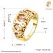 Wholesale Classic 24K Gold Geometric Brown CZ Ring TGGPR875 0 small